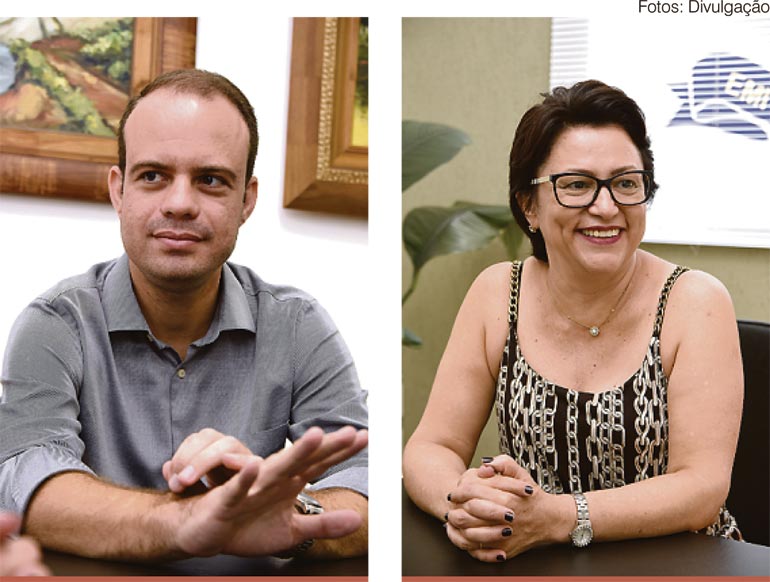 O diretor do CCSA, Luiz Fernando Kazmierczak, e a reitora da Uenp, Fátima  Padoan, não escondem a satisfação pelas notas obtidas no Enade:  bom nível dos estudantes e empenho dos professores