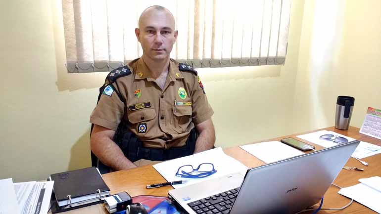 O comandante Robson Falk Vieira: O comandante Robson Falk Vieira: