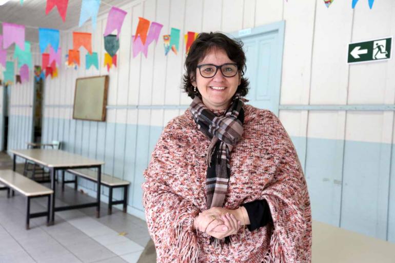 Rosângela de Fátima Riedo Ferreira, diretora da escola: 