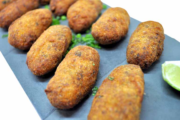 Luiz de Paula/ Divulgação - Croquete do Baiano O Rei da Batida: crocante por fora, macio por dentro Luiz de Paula/ Divulgação - Croquete do Baiano O Rei da Batida: crocante por fora, macio por dentro