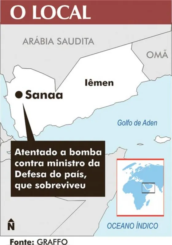 Imagem ilustrativa da imagem Ministro do Iêmen é ferido após explosão