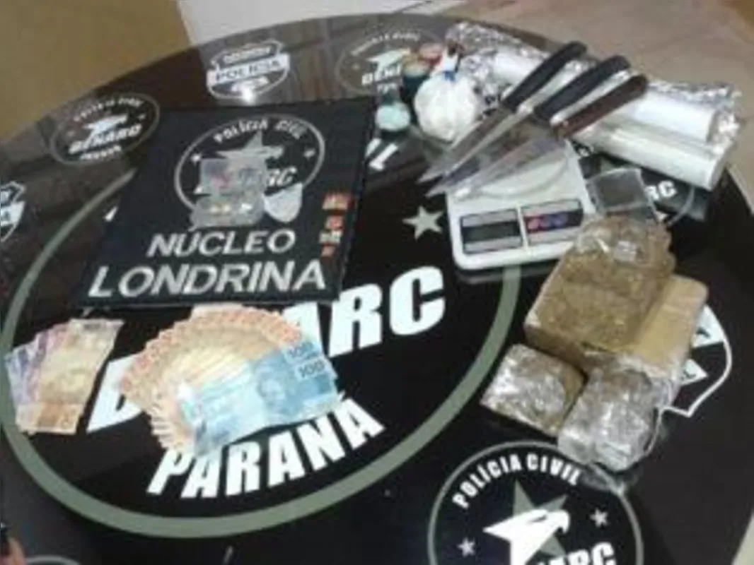 Imagem ilustrativa da imagem Universitário, grávida e dono de restaurante são presos com drogas em Londrina