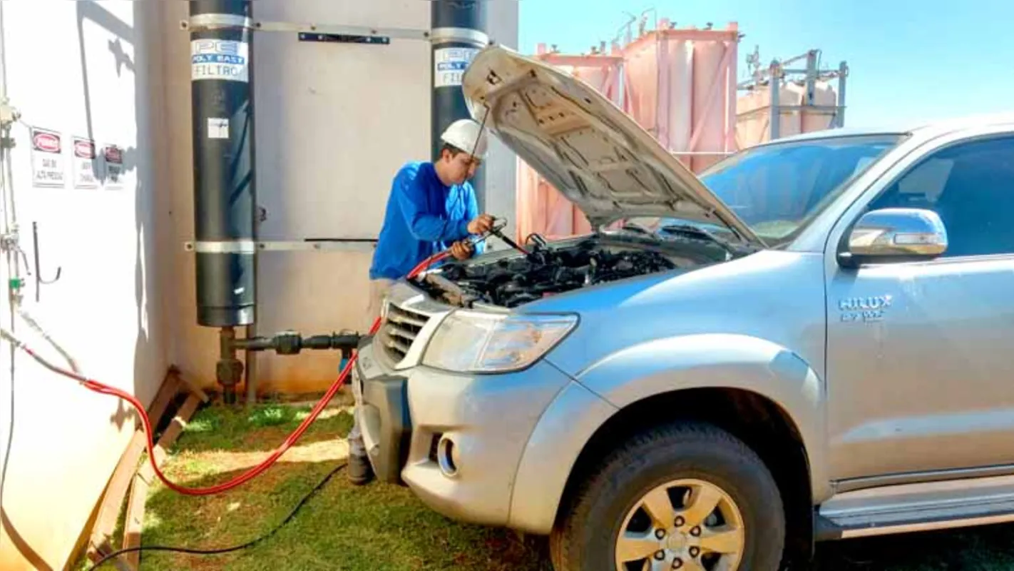 Além dos veículos da Granja Haacke, o biogás abastece mais de 40 carros da Itaipu