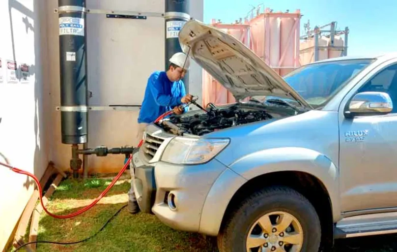 Além dos veículos da Granja Haacke, o biogás abastece mais de 40 carros da Itaipu
