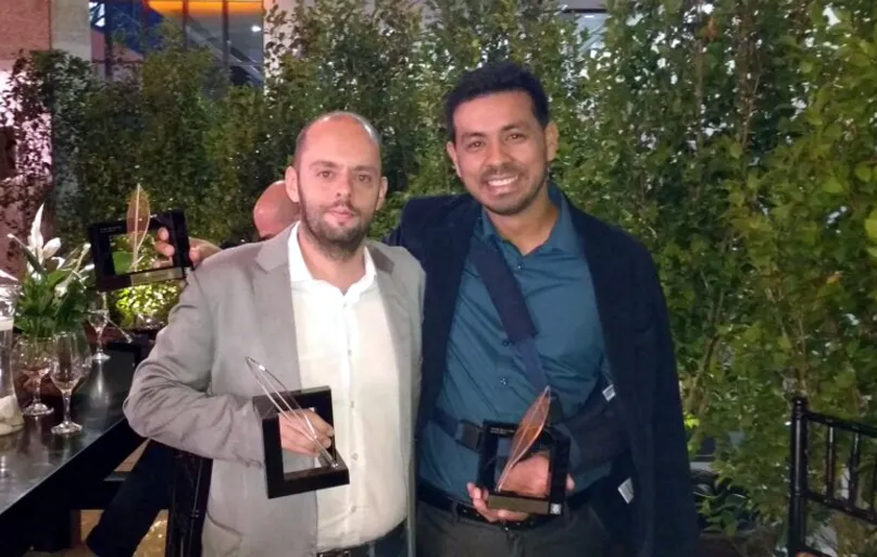 Editor de Fotografia Sérgio Ranalli e Anderson Coelho após a premiação.