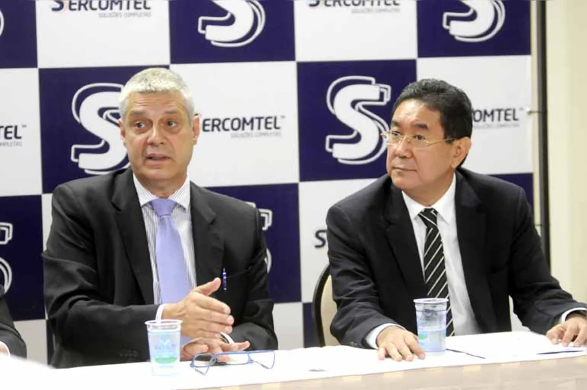 Luiz Fernando Vianna, presidente da Copel, e Luiz Carlos Adati, da Sercomtel: estratégia é estreitar a parceria entre os acionistas da companhia