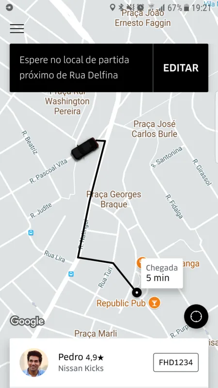Imagem ilustrativa da imagem Uber vai mostrar cores de carros no mapa