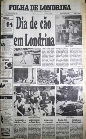 Manchete sobre o dia do assalto reproduzia  o 'dia de cão' vivido pelos londrinenses
