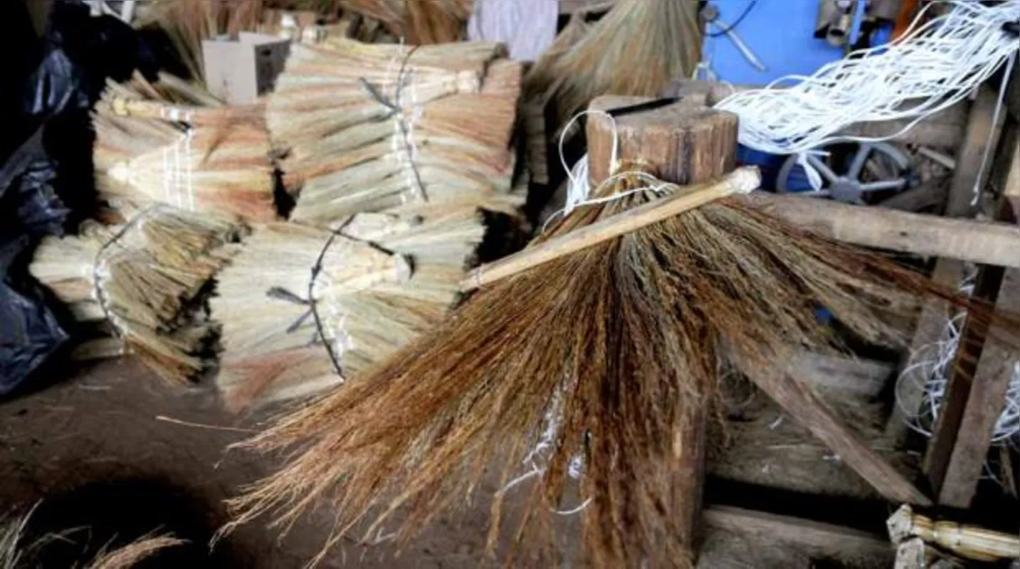 Imagem ilustrativa da imagem Produção artesanal de vassouras em Guairacá