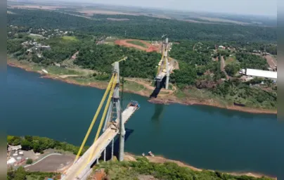 Imagem ilustrativa da imagem Obras de nova ponte em Foz se aproximam de 80% de execução