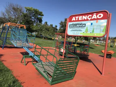 Imagem ilustrativa da imagem Londrina conta com brinquedos adaptados em três parques públicos
