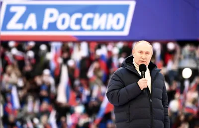 Imagem ilustrativa da imagem 'Nunca tivemos tanta força', diz Putin ao discursar em Moscou