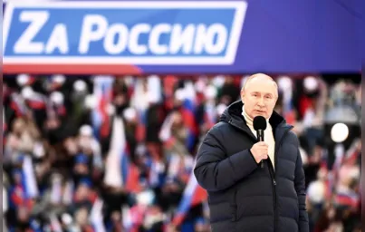 Imagem ilustrativa da imagem 'Nunca tivemos tanta força', diz Putin ao discursar em Moscou