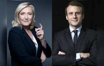 Imagem ilustrativa da imagem Projeção coloca Macron e Le Pen no 2º turno da eleição na França
