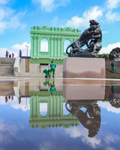 Imagem ilustrativa da imagem Maior jardim de esculturas público do Brasil, com obras de João Turin, vai completar um ano