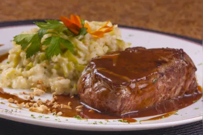 Fillet mignon with risotto