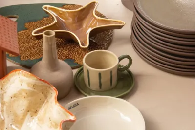 Peças em cerâmica do Ateliê Benutti