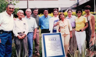 Doutor Miguita, Shinichi Numata, José do Carmo Garcia (prefeito de Cambé na época), Armando Diniz, Alcides (vice-prefeito), Ceila Jorge, Marta Diniz, Isabel Higashi, Rute Yagui e Tereza Kimura