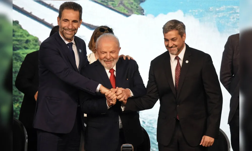 Enio Verri, Luiz Inácio Lula da Silva e o presidente do Paraguai, Mario Abdo Benítez