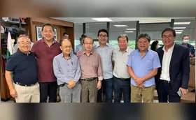 Com representantes da Colônia Nipônica
