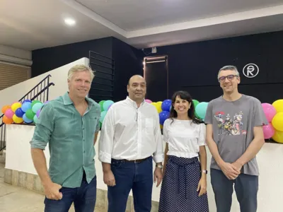 Marcelo Janene El-Kadre, presidente da SRP, com os diretores da entidade Ricardo Neukirchner, Roberta Garbelini Gomes e Francisco Luiz Hipolito Galli.