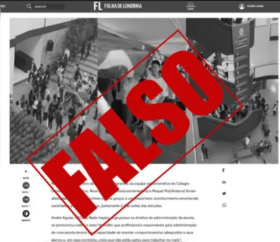 Imagem ilustrativa da imagem É Falso que colégio de Londrina teve demissões por manifestação política