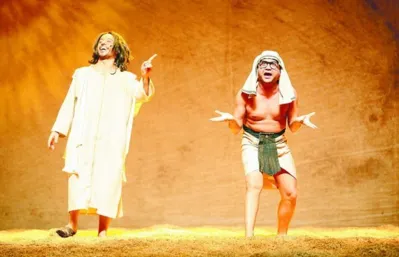 “Hermanoteu na Terra de Godah”: montagem é um sátira aos filmes sobre o Antigo Testamento