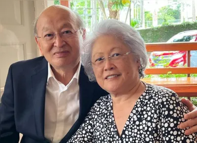 O festejado casal de fundadores do Hoftalon, Ana Regina Sato Hasegawa e Nobuaqui Hasegawa, muito estimados em Londrina e região