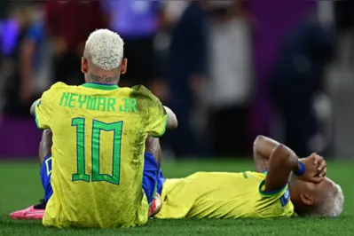 Imagem ilustrativa da imagem Jogadores do Brasil deixam estádio em lágrimas