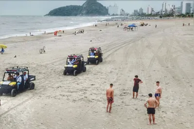 O Verão Maior Paraná foi lançado no sábado (17) em Caiobá;  2 mil profissionais de segurança pública devem trabalhar no policiamento na temporada