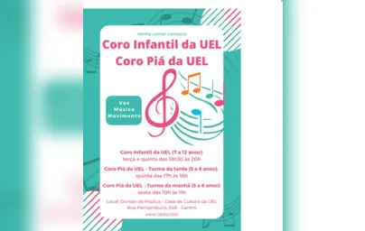 Imagem ilustrativa da imagem Casa de Cultura da UEL abre as inscrições para cantores de coro infantil