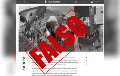 Imagem ilustrativa da imagem É Falso que colégio de Londrina teve demissões por manifestação política