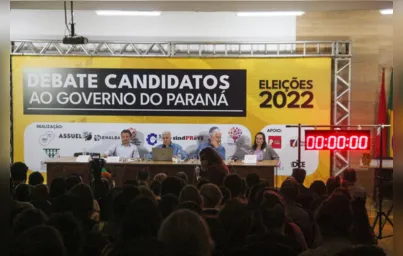 Imagem ilustrativa da imagem Sem Ratinho Jr., candidatos ao governo debatem propostas na UEL