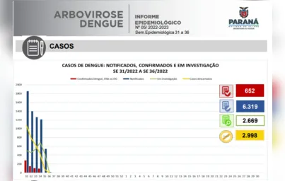 Imagem ilustrativa da imagem Sesa confirma mais 123 casos de dengue no Paraná