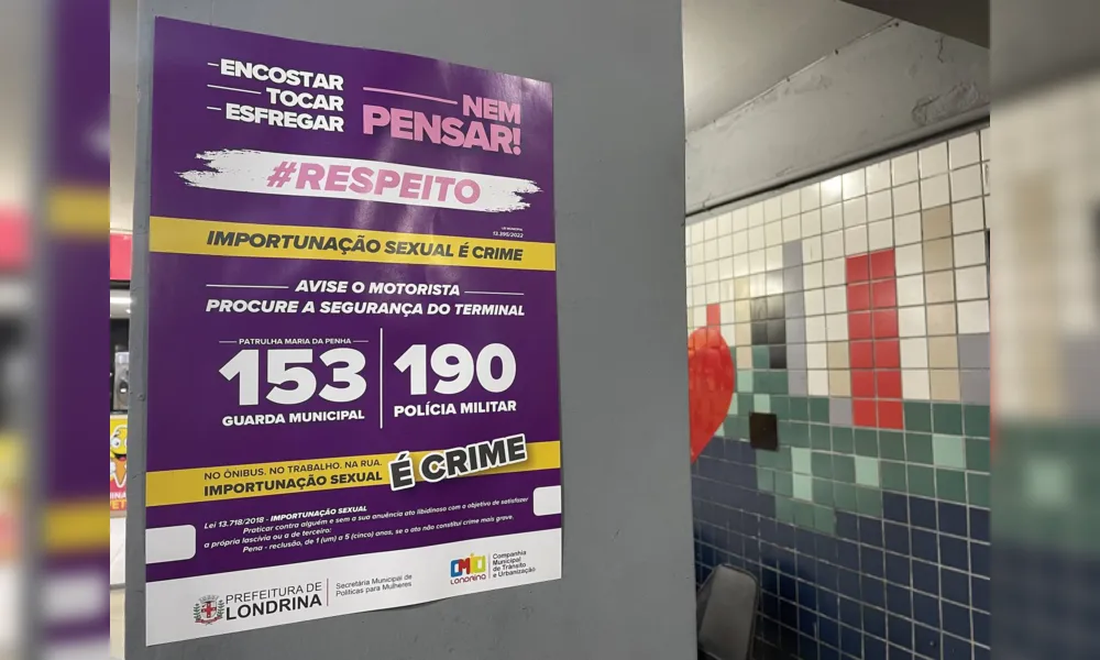 Imagem ilustrativa da imagem Londrina realiza campanha contra importunação sexual em coletivos