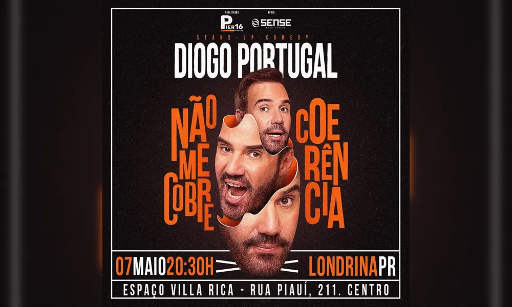 Imagem ilustrativa da imagem Sem coerência, Diogo Portugal se apresenta em Londrina