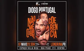 Sem coerência, Diogo Portugal se apresenta em Londrina