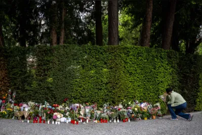 Imagem ilustrativa da imagem Fãs depositam flores diante da casa de Tina Turner