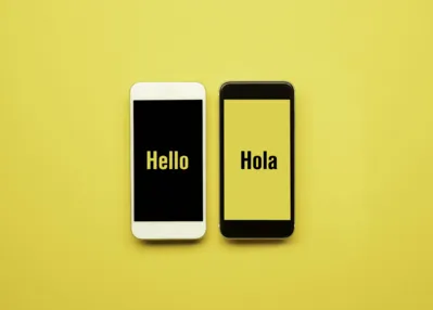 Hello and hola in smart phones.