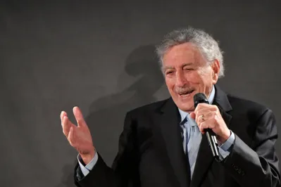 (FILES) Singer Tony Bennett performs as he celebrates the release of a new album with Jazz pianist/singer Diana Krall at The Rainbow Room on September 12, 2018 in New York City. Bennett, the last in a generation of classic American crooners whose ceaselessly cheery spirit bridged generations to make him a hitmaker across seven decades died on July 21, 2023, in New York, US media reported. He was 96. Bennett's publicist, Sylvia Weiner, announced his death. (Photo by Mike Coppola / GETTY IMAGES NORTH AMERICA / AFP)