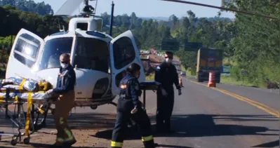 Imagem ilustrativa da imagem Motorista morre e outro é socorrido de helicóptero em acidente na PR-445