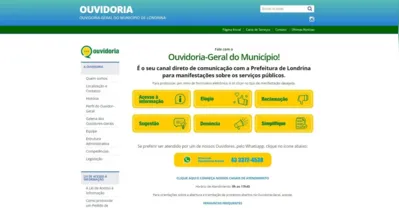 Imagem ilustrativa da imagem Ouvidoria-Geral de Londrina lança site para atender a comunidade