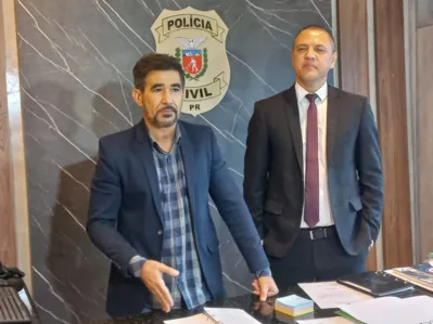 “Com essas ações, a Polícia Civil visa trazer paz para os pais”, disse o delegado-chefe da 10ª SPD, Fernando Amarantino Ribeiro (à esquerda)