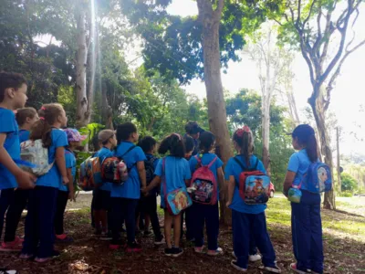 Alunos da Escola Municipal Carlos Dietz em visita ao Parque Arthur Thomas