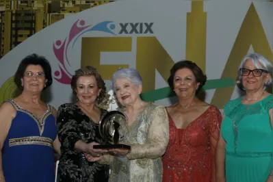 Marli Regina Almeida, a coordenadora nacional do ENA, Creuza Rizzo, a primeira coordenadora nacional (1973- 75),  Maria do Carmo Gouveia,  Silza Paselo Valente e Lúcia Faria Carvalho