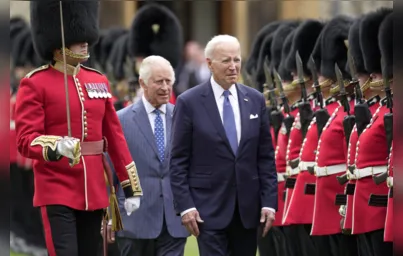 Imagem ilustrativa da imagem Biden visita rei Charles no Reino Unido antes de cúpula da Otan