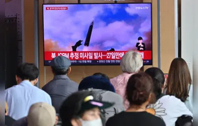 Imagem ilustrativa da imagem Coreia do Norte testa míssil nuclear durante reunião da Otan