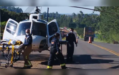 Imagem ilustrativa da imagem Motorista morre e outro é socorrido de helicóptero em acidente na PR-445