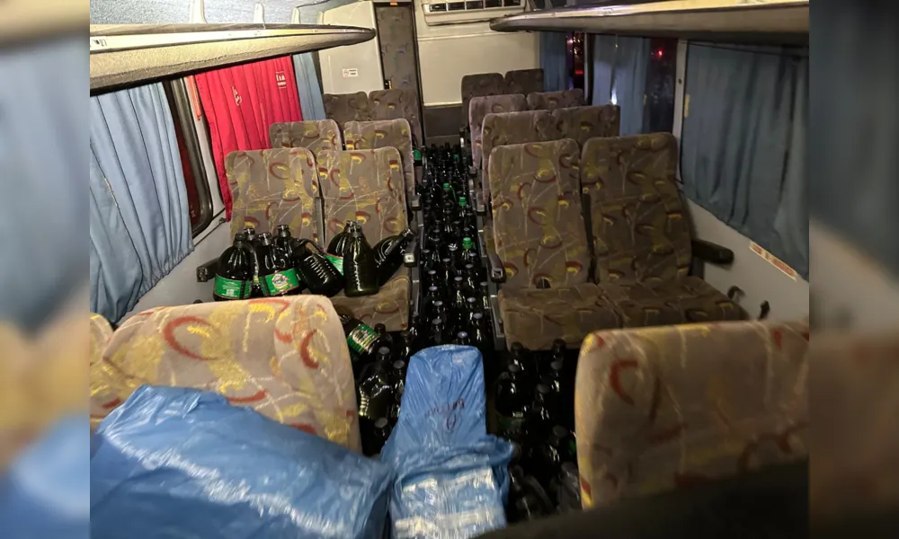 Imagem ilustrativa da imagem Ônibus lotado com vinhos e azeites argentinos é apreendido em Ibiporã