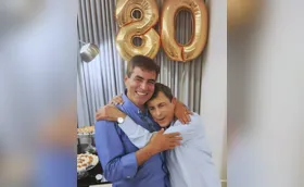 Belinati comemorou 80 anos e seu sobrinho Marcelo o saúda